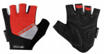 Cyklistické rukavice FORCE DARTS gel bez zapínání,červeno-šedé