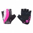 Cyklistické rukavice FORCE STRIPES gel dámské, růžové