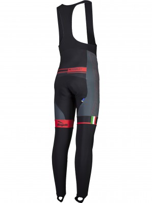 Cyklistické kalhoty dlouhé Rogelli ANDRANO s gelovou cyklovýstelkou, černo-červené