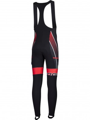 Cyklistické kalhoty dlouhé Rogelli GARA MOSTRO s gelovou cyklovýstelkou, černo-červené