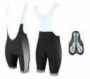 Cyklistické kalhoty krátké FORCE B40 se šráky a vložkou, černé-šedé
