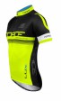 Cyklistický dres FORCE LUX krátký rukáv černo-fluo