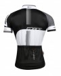 Cyklistický dres FORCE LUX krátký rukáv černo-bílý