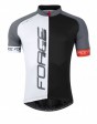 Cyklistický dres FORCE T16 krátký rukáv, černo-šedo-bílý