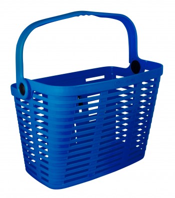Košík plastový na řídítka KLICK FIX, modrý