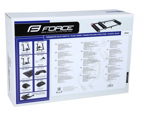 Válce FORCE tréninkové, Fe + plast, černé
