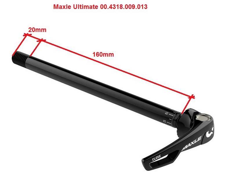 Sram Maxle Lite első átütőtengely gyorszár kar, fekete Maxle/Maxle DH