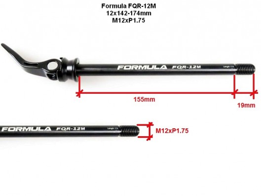 Pevná osa zadní FORMULA FQR-12M 12x142-174mm