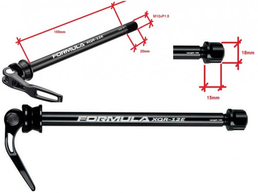 Pevná osa zadní FORMULA XQR-12E 12x142-173mm