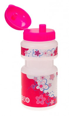 ONE - dětská lahev SMILE, 250 ml, transparent/růžová