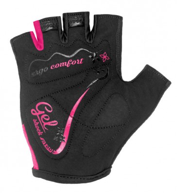 ETAPE- dámské rukavice AMBRA, černá/růžová