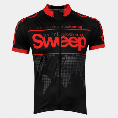 SWEEP CYKLISTICKÝ DRES CLASIC CYKLO-D010A ČERNO/ČERVENÝ