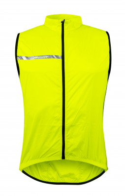 Cyklistická vesta FORCE WINDPRO neprofuk, fluo