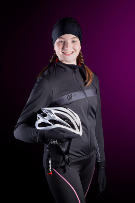 Cyklistická bunda FORCE BRIGHT LADY zimní,černá