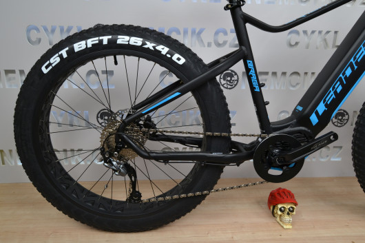 FAT E-BIKE Leader Fox BRAGA 26", 2020-2 18" ČERNÁ MAT/MODRÁ