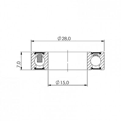 Ložisko kuličkové keramické CB-347 6902 LLB 15x28x7