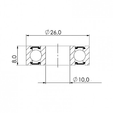 Ložisko kuličkové MAX CB-438 6000V LLU 10x26x8