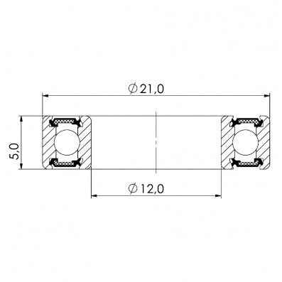 Ložisko kuličkové MAX CB-441 6801V LLU 12x21x5