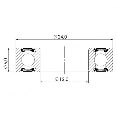 Ložisko kuličkové MAX CB-444 6901V LLU 12x24x6