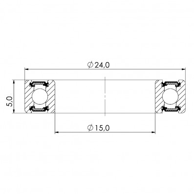 Ložisko kuličkové MAX CB-450 6802V LLU 15x24x5