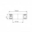 Ložisko kuličkové keramické CB-344 MR15267 LLB 15x26x7