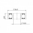 Ložisko kuličkové MAX CB-438 6000V LLU 10x26x8