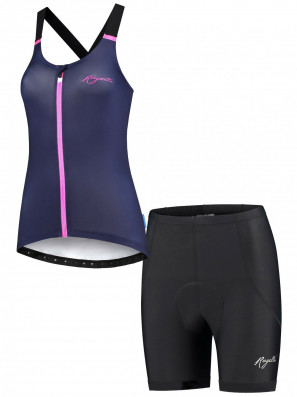 Dámský cykloset Rogelli TWIST, modro-růžový