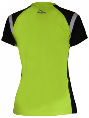 Dámské funkční triko ROGELLI EABEL, reflexní žluté-černo-bílé