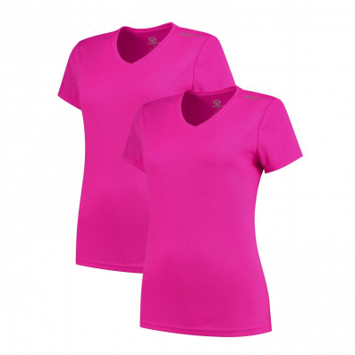 Funkční triko ROGELLI PROMOTION Lady 2 ks - reflexní růžové, různé velikosti