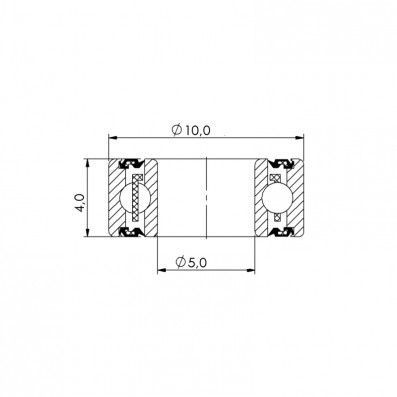 Ložisko kuličkové CB-010 MR105 2RS 5x10x4