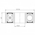 Ložisko kuličkové CB-024 606 2RS 6x17x6