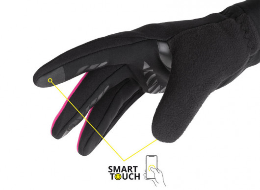 ETAPE - rukavice Skin WS+, černá/růžová