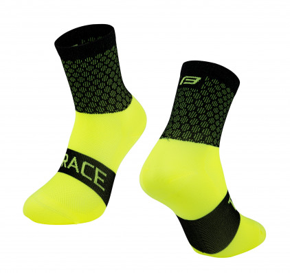 Ponožky FORCE TRACE, černo-fluo L-XL/42-47