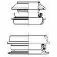 Semi-integrované asymetrické hlavové složení M-WAVE 1,5" a 1 1/8" černé