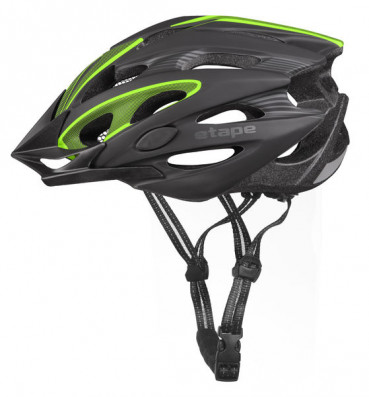 ETAPE – cyklistická přilba BIKER, černá/zelená mat