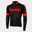 SWEEP CYKLISTICKÝ DRES ELITE CYKLO-D017 S DLOUHÝM RUKÁVEM ČERNO/ČERVENÝ