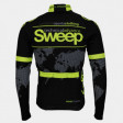 SWEEP CYKLISTICKÝ DRES ELITE CYKLO-D017 S DLOUHÝM RUKÁVEM ČERNO/ŽLUTÝ FLUO