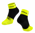 Ponožky FORCE ONE, fluo-černé S-M/36-41
