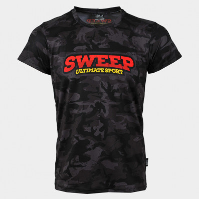 SWEEP TRIKO KRÁTKÝ RUKÁV SMTS144 TMAVĚ ČERNÝ MASKÁČ / BAREVNÉ LOGO