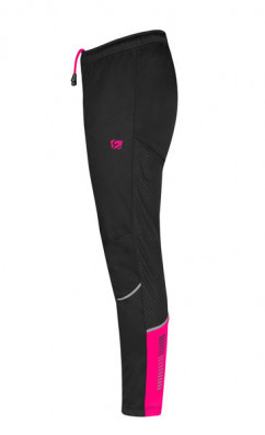Etape – dětské volné kalhoty SNOW WS, černá/růžová