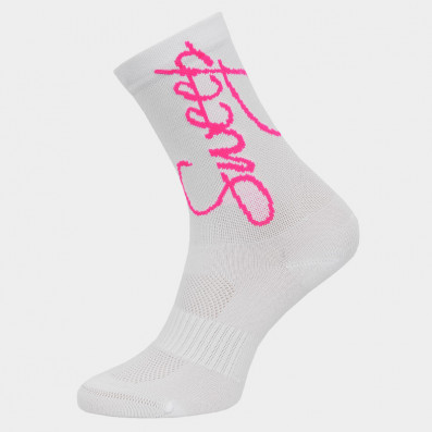 PONOŽKY SWEEP49 SOCKS BÍLO/RŮŽOVÉ FLUO