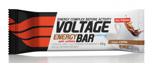 Tyčinka VOLTAGE ENERGY BAR 65g s kofeinem, káva