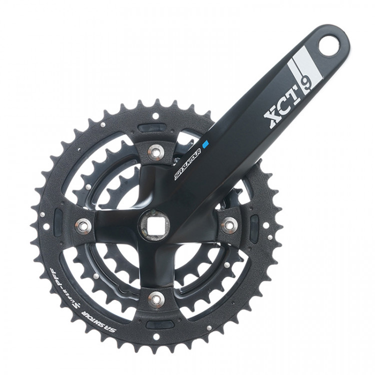 Pédalier SR Suntour Triple 42/32/22 - Manivelles 175 Mm, Axe Carré JIS, Occasion