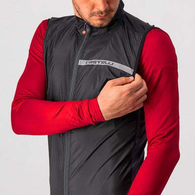 CASTELLI - pánská vesta Squadra Stretch, light black/dark gray