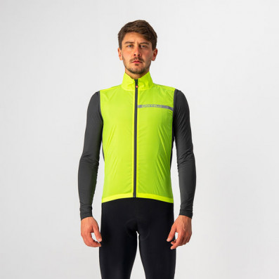 CASTELLI - pánská vesta Squadra Stretch, yellow fluo/dark gray