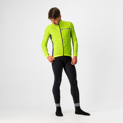 CASTELLI - pánská větrovka Squadra Stretch, yellow fluo/dark gray