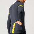 CASTELLI - pánský dres Fondo 2, dark gray/yellow fluo