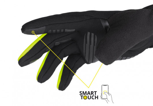 ETAPE - rukavice Skin WS+, černá/žlutá fluo