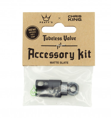 PEATY'S X CHRIS KING (MK2) SLATE TUBELESS VALVES ACCESSORY KIT