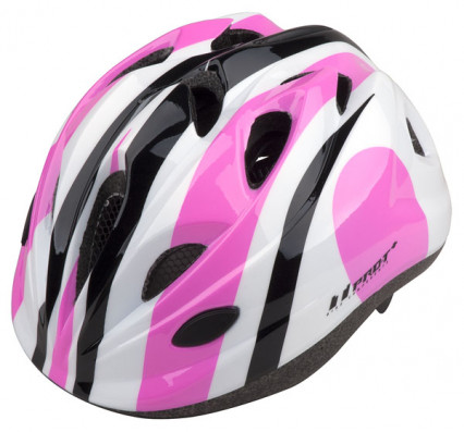 Cyklistická přilba PRO-T Plus Toledo In mold dětská, růžovo-bílá